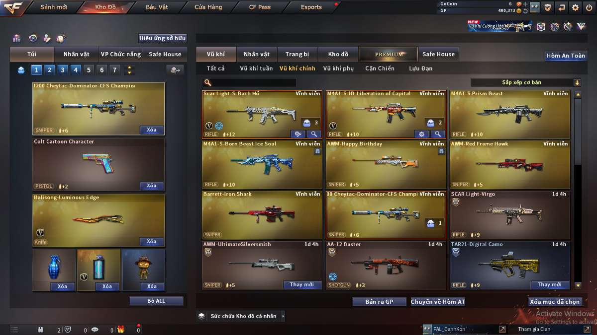 shop acc cf uy tin gia re